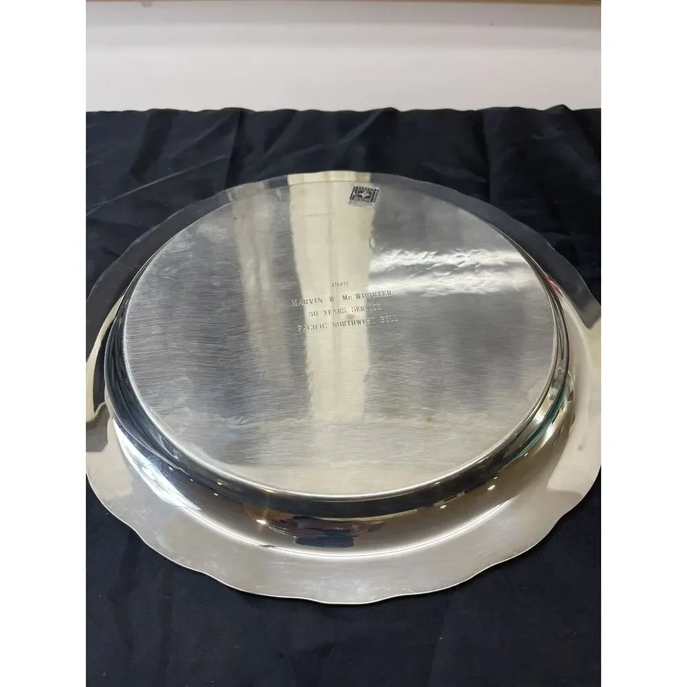 30 Year Service Silverplate Platter International Silver Pacific Northwest BELL